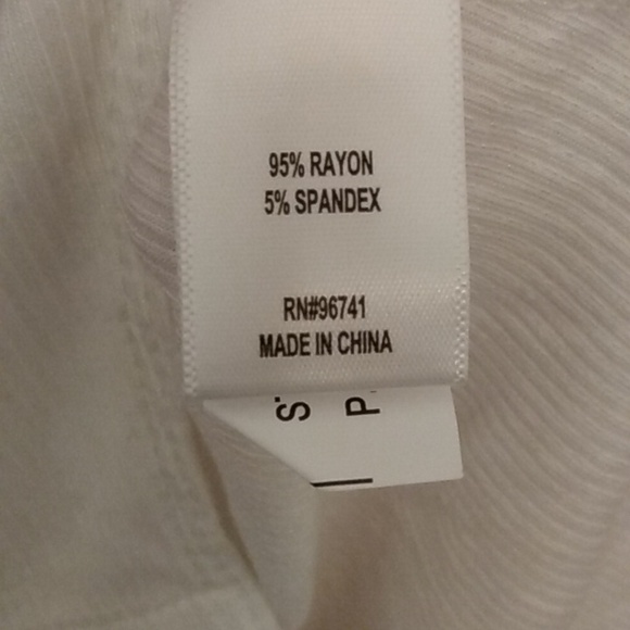 Belle Du Jour White Bodysuit with Short Sleeves and Textured Fabric SZ S… - Picture 5 of 8